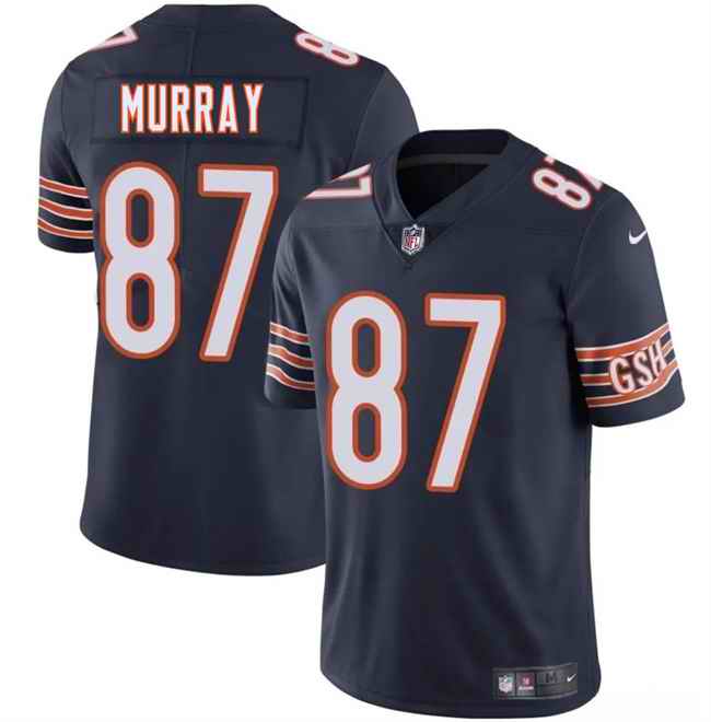 Men's Chicago Bears #87 Jordan Murray Navy 2025 Vapor Stitched Football Jersey